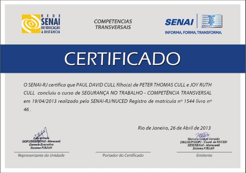 Certificate in Workplace Safety