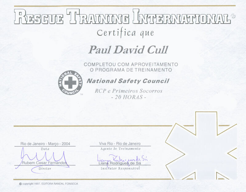 CPR and First Aid Course Certificate