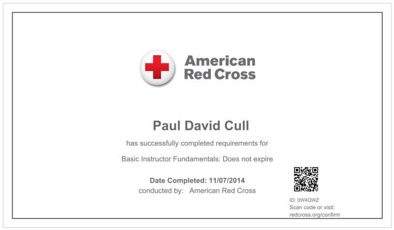 Basic Instructor Fundamentals Certificate