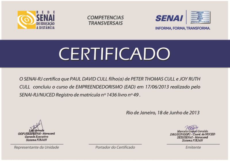 Certificate in Entrepreneurship