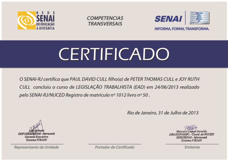 Certificate in Labour Legislation