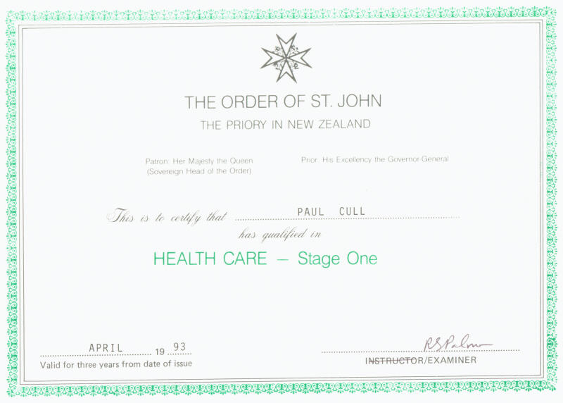 Health Care Certificate
