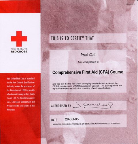 Comprehensive First Aid Certificate