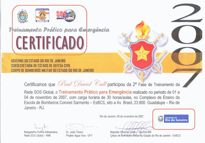 Pratical Emergency Training Certificate