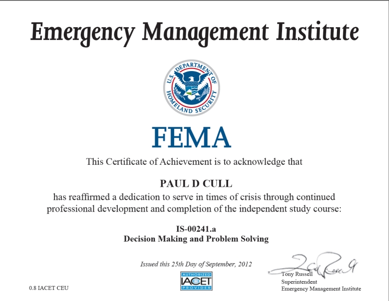 Decision Making and Problem Solving Certificate