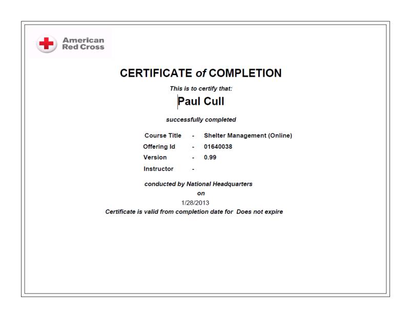 Shelter Management (Online) Certificate