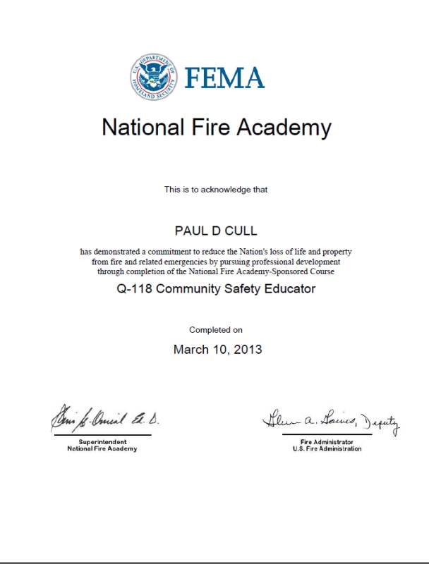 Community Safety Educator Certificate